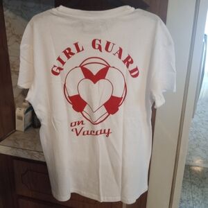 🆕 Bershka Girl Guard Printed T-Shirt, Junior XS, New